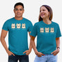 Three Wise Maneki-Neko-Unisex-Basic-Tee-Freecheese