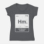 Hm An Element Of Doubt-Womens-V-Neck-Tee-rocketman_art