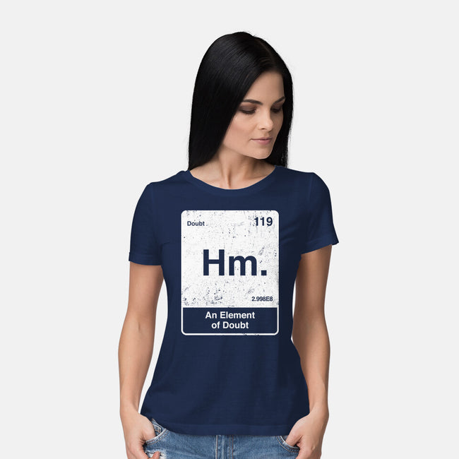Hm An Element Of Doubt-Womens-Basic-Tee-rocketman_art
