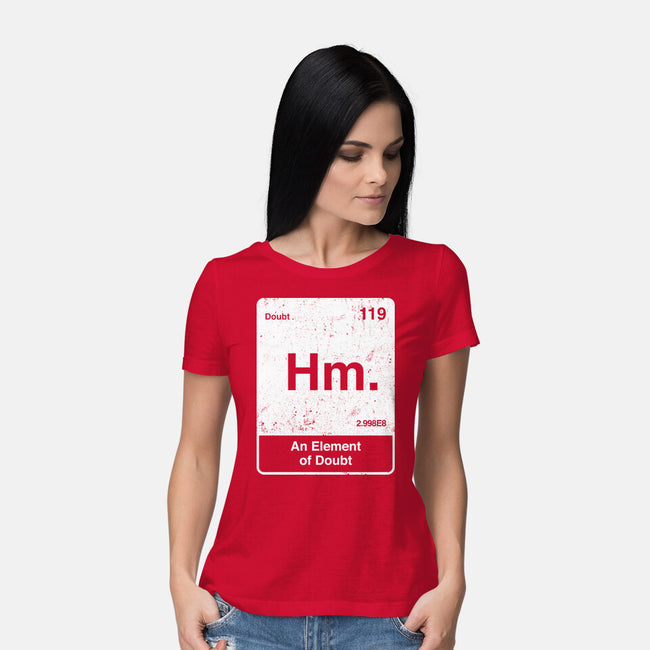 Hm An Element Of Doubt-Womens-Basic-Tee-rocketman_art