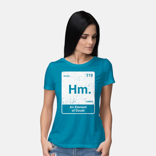 Hm An Element Of Doubt-Womens-Basic-Tee-rocketman_art