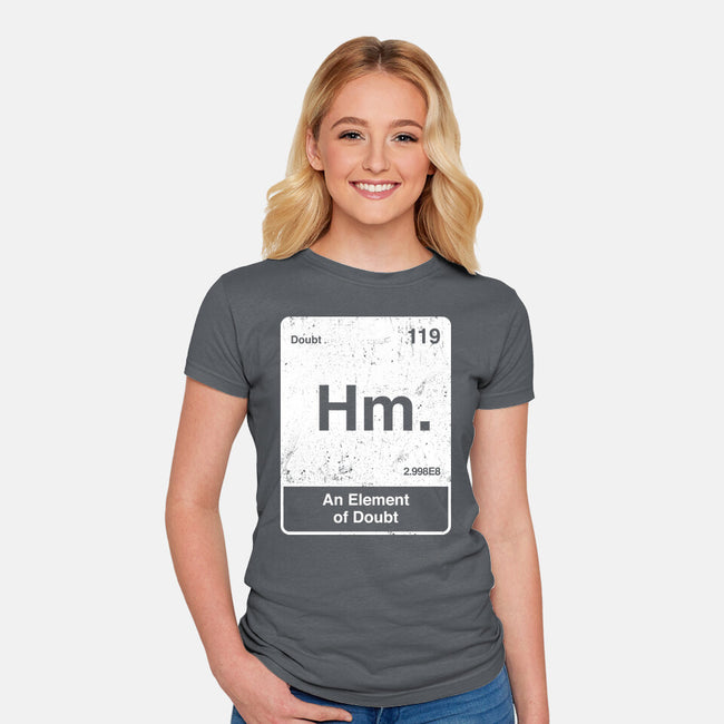 Hm An Element Of Doubt-Womens-Fitted-Tee-rocketman_art