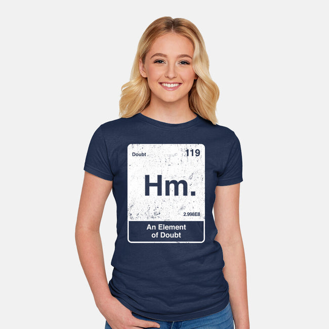 Hm An Element Of Doubt-Womens-Fitted-Tee-rocketman_art
