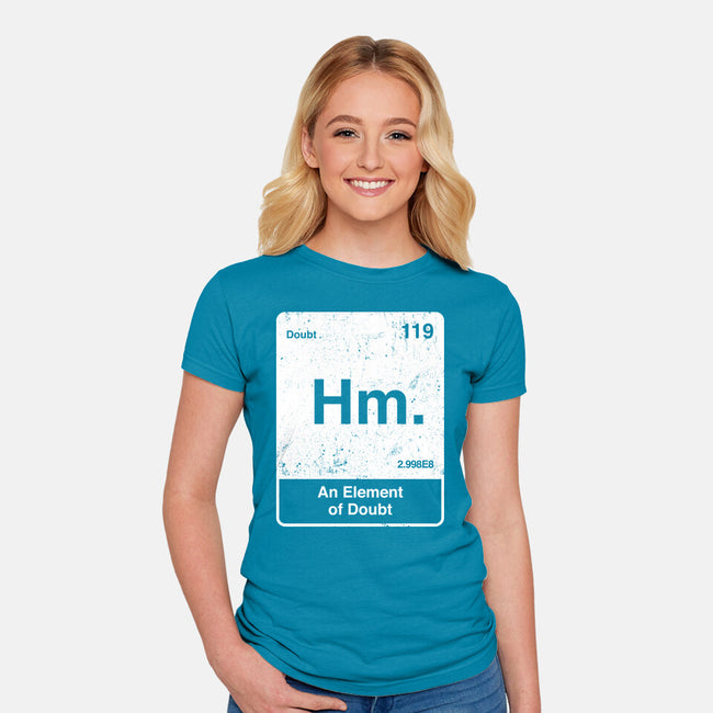 Hm An Element Of Doubt-Womens-Fitted-Tee-rocketman_art