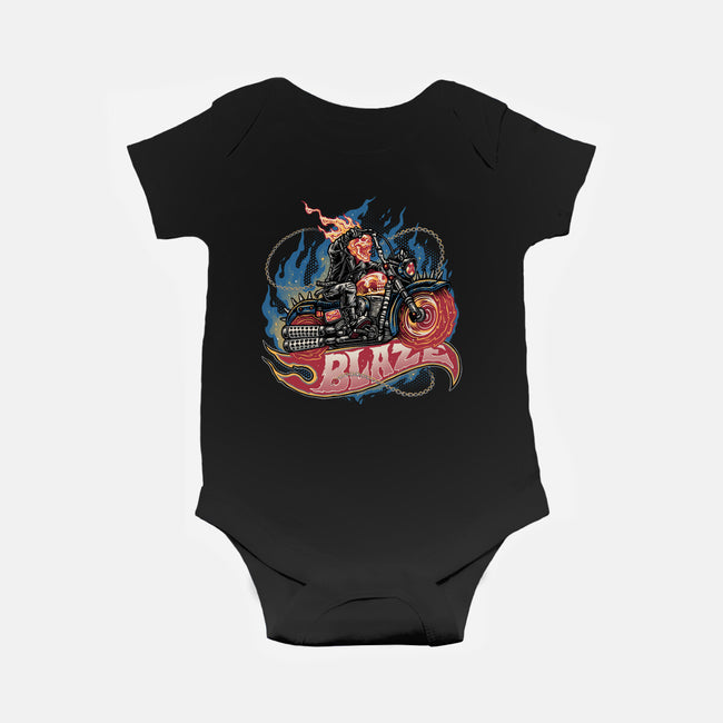 Blazing Skull-Baby-Basic-Onesie-glitchygorilla