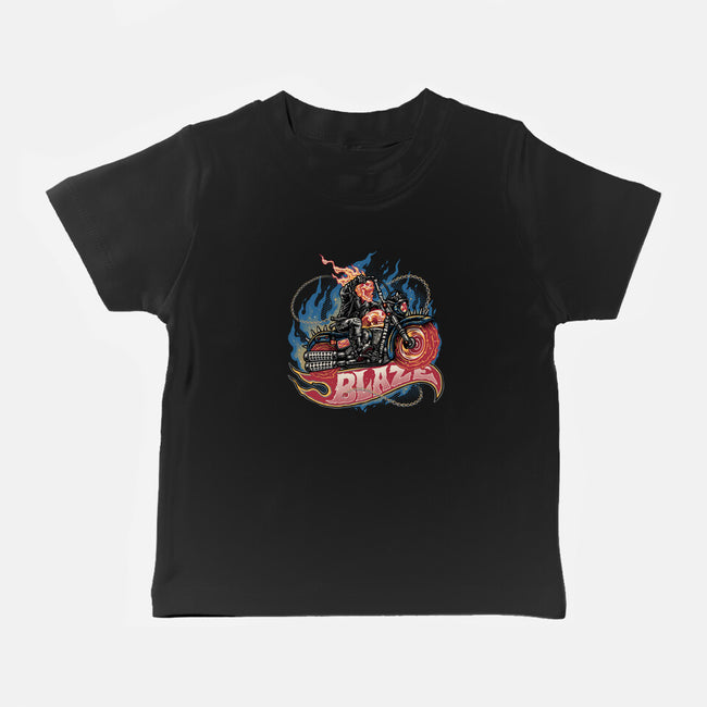 Blazing Skull-Baby-Basic-Tee-glitchygorilla