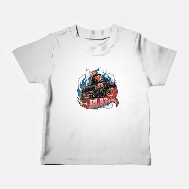 Blazing Skull-Baby-Basic-Tee-glitchygorilla