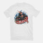 Blazing Skull-Womens-Basic-Tee-glitchygorilla