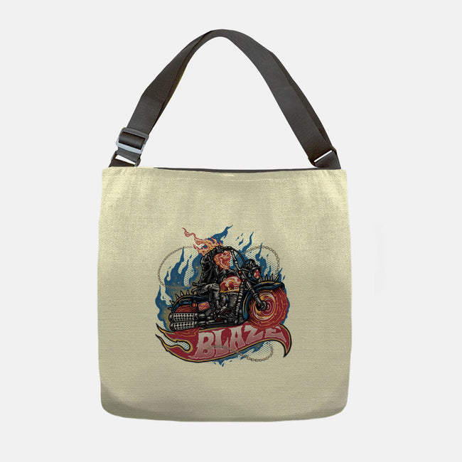Blazing Skull-None-Adjustable Tote-Bag-glitchygorilla
