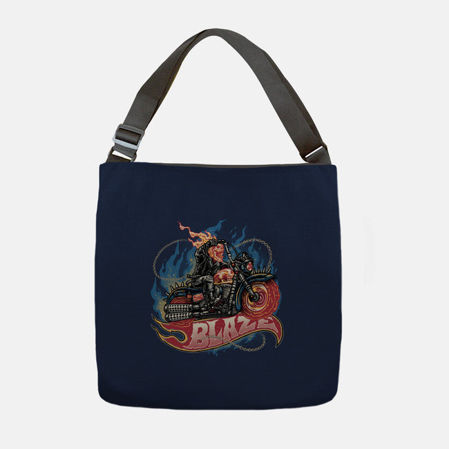 Blazing Skull-None-Adjustable Tote-Bag-glitchygorilla