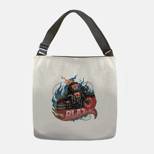 Blazing Skull-None-Adjustable Tote-Bag-glitchygorilla