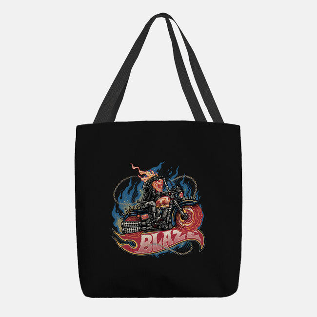 Blazing Skull-None-Basic Tote-Bag-glitchygorilla