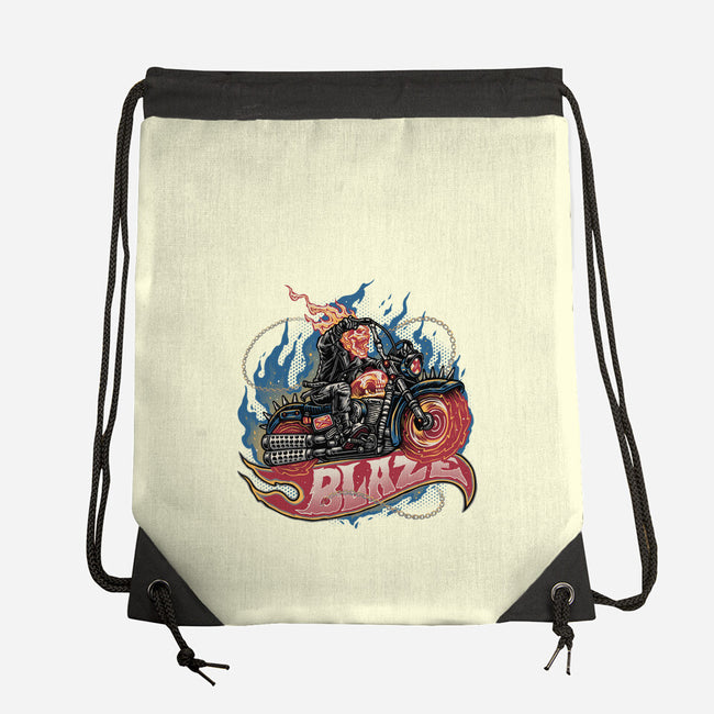 Blazing Skull-None-Drawstring-Bag-glitchygorilla