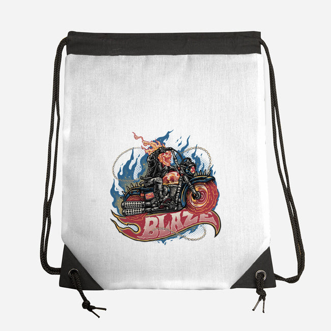Blazing Skull-None-Drawstring-Bag-glitchygorilla