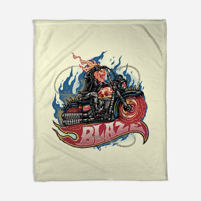 Blazing Skull-None-Fleece-Blanket-glitchygorilla