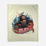 Blazing Skull-None-Fleece-Blanket-glitchygorilla