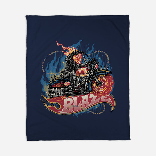 Blazing Skull-None-Fleece-Blanket-glitchygorilla