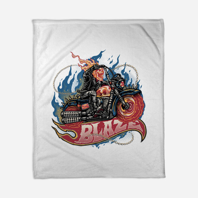 Blazing Skull-None-Fleece-Blanket-glitchygorilla