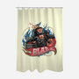 Blazing Skull-None-Polyester-Shower Curtain-glitchygorilla