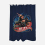 Blazing Skull-None-Polyester-Shower Curtain-glitchygorilla
