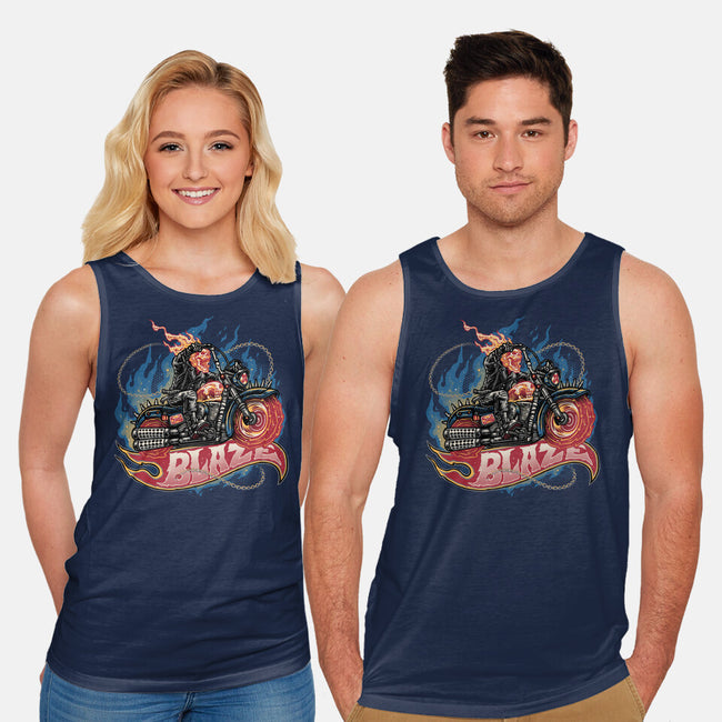 Blazing Skull-Unisex-Basic-Tank-glitchygorilla