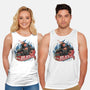 Blazing Skull-Unisex-Basic-Tank-glitchygorilla
