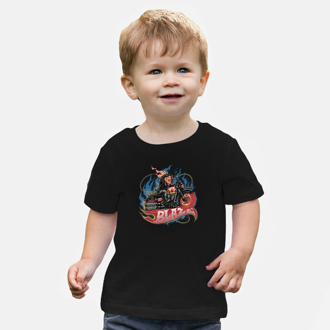 Blazing Skull-Baby-Basic-Tee-glitchygorilla