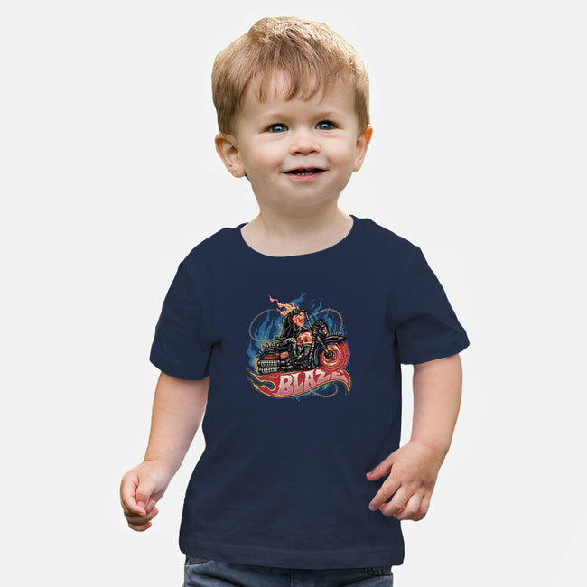 Blazing Skull-Baby-Basic-Tee-glitchygorilla