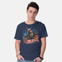 Blazing Skull-Mens-Basic-Tee-glitchygorilla