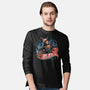 Blazing Skull-Mens-Long Sleeved-Tee-glitchygorilla