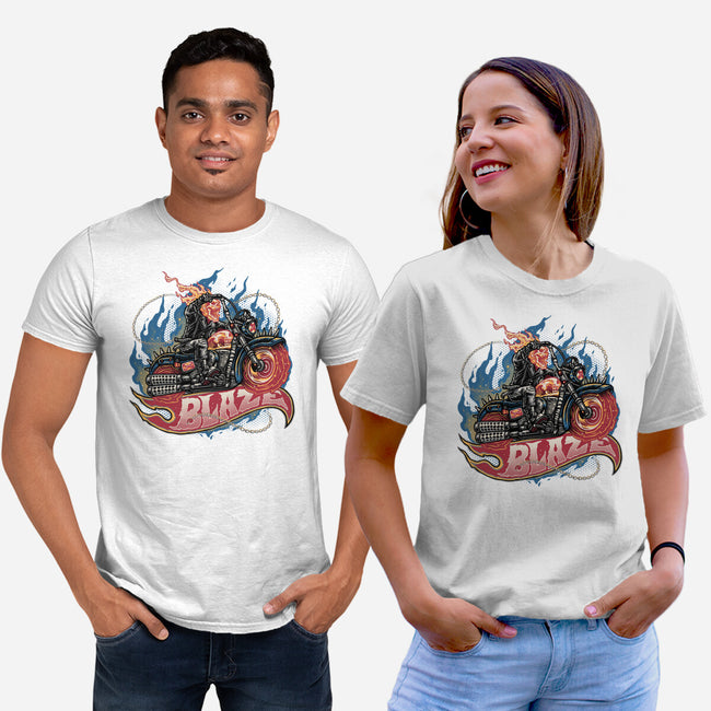 Blazing Skull-Unisex-Basic-Tee-glitchygorilla