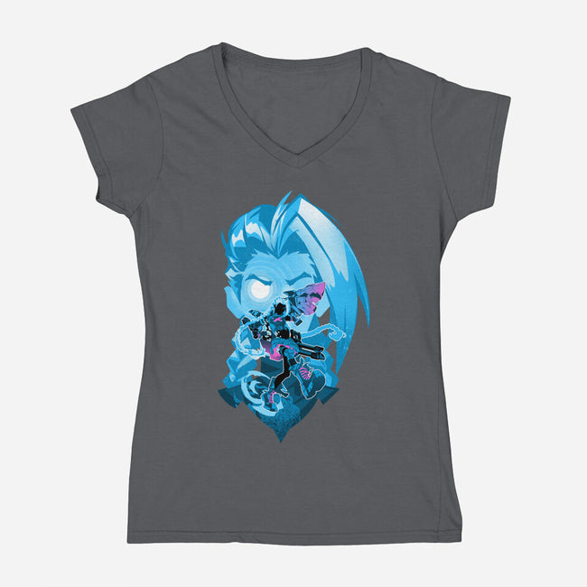 Jinx 2XKO-Womens-V-Neck-Tee-hypertwenty