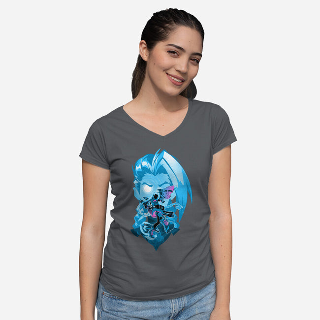 Jinx 2XKO-Womens-V-Neck-Tee-hypertwenty