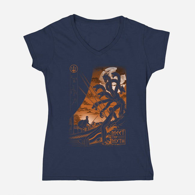 Meet The Myth-Womens-V-Neck-Tee-silentOp