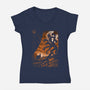 Meet The Myth-Womens-V-Neck-Tee-silentOp