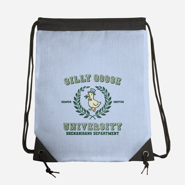Silly Goose University-None-Drawstring-Bag-kg07