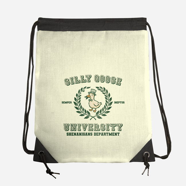 Silly Goose University-None-Drawstring-Bag-kg07