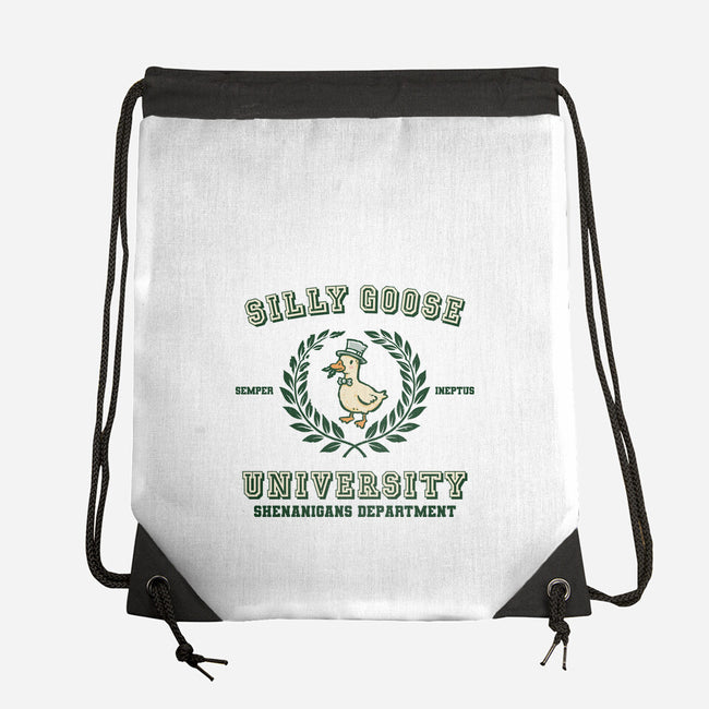Silly Goose University-None-Drawstring-Bag-kg07