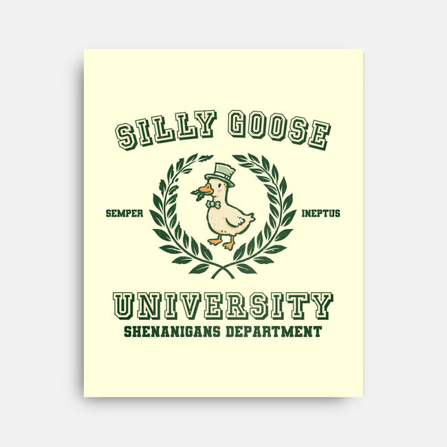 Silly Goose University-None-Stretched-Canvas-kg07