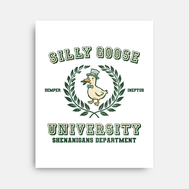 Silly Goose University-None-Stretched-Canvas-kg07