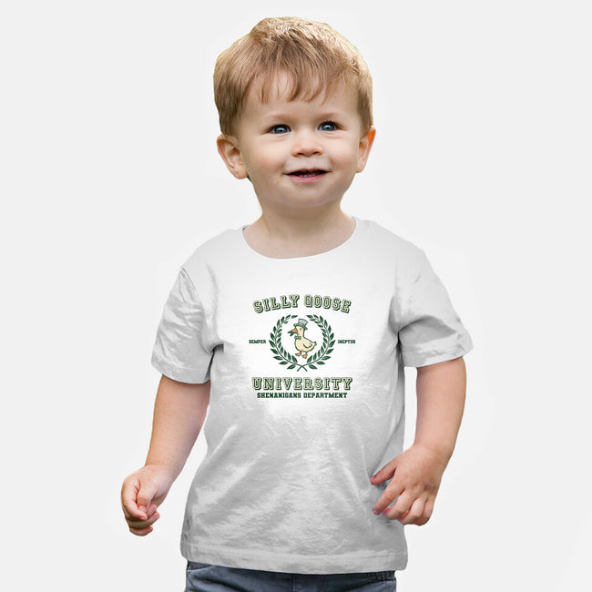 Silly Goose University-Baby-Basic-Tee-kg07