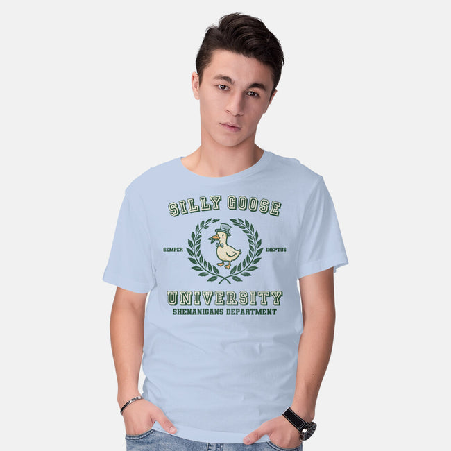 Silly Goose University-Mens-Basic-Tee-kg07