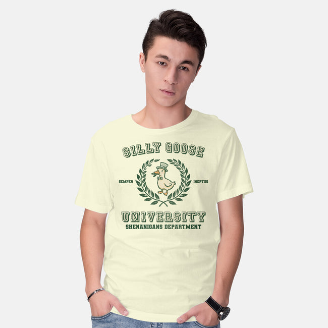 Silly Goose University-Mens-Basic-Tee-kg07