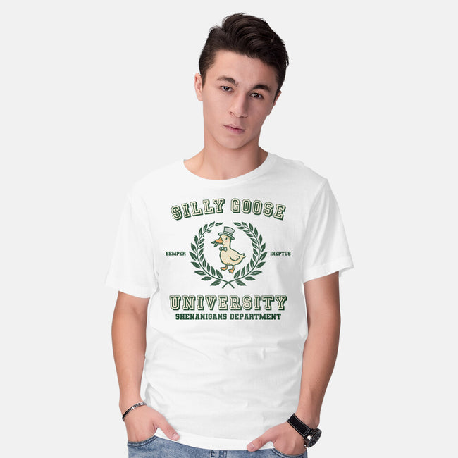 Silly Goose University-Mens-Basic-Tee-kg07