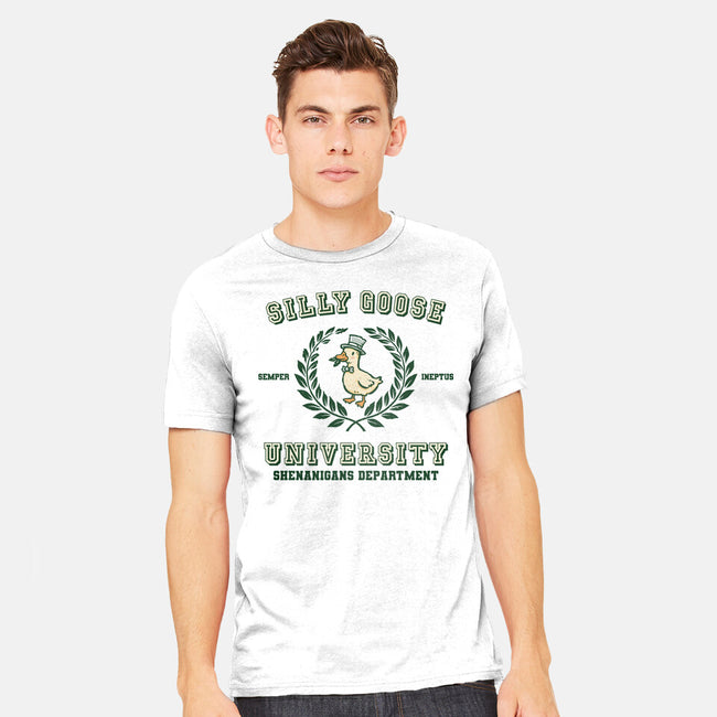Silly Goose University-Mens-Heavyweight-Tee-kg07