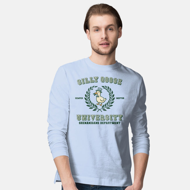 Silly Goose University-Mens-Long Sleeved-Tee-kg07