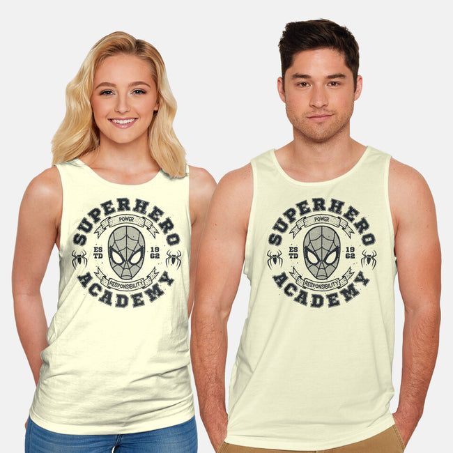 Superhero Academy-Unisex-Basic-Tank-teesgeex
