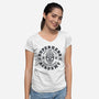 Superhero Academy-Womens-V-Neck-Tee-teesgeex