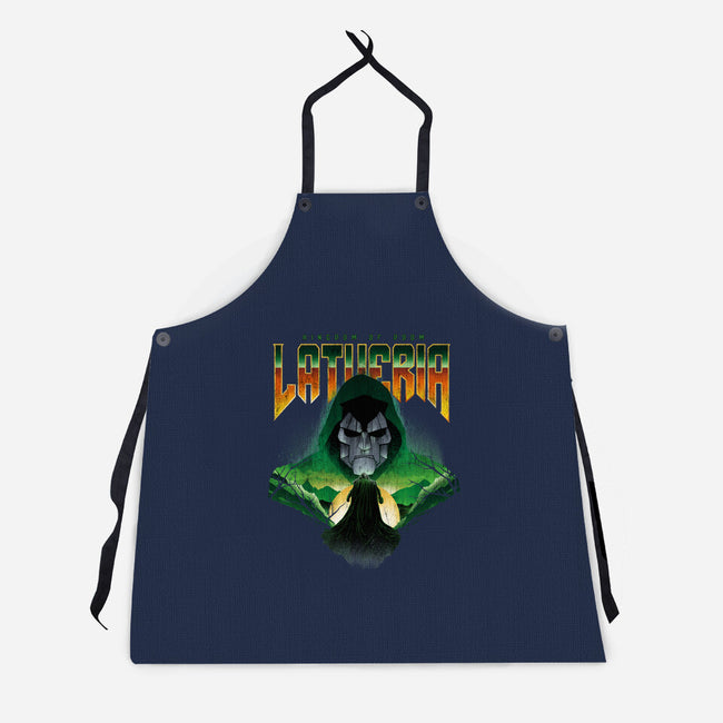 Visit Latveria-Unisex-Kitchen-Apron-dandingeroz