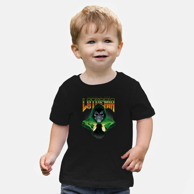 Visit Latveria-Baby-Basic-Tee-dandingeroz